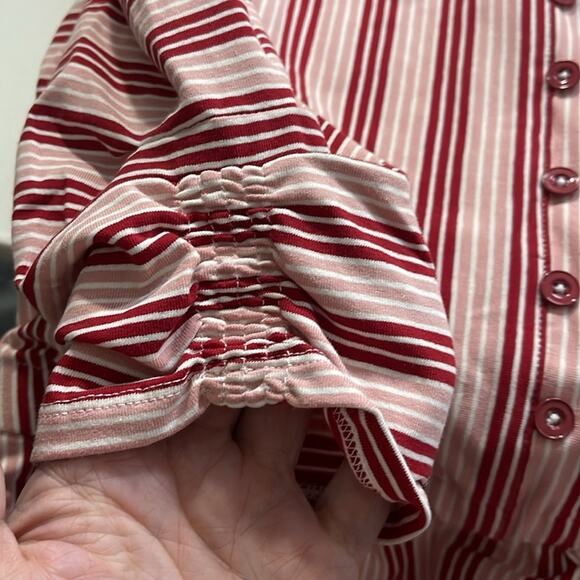 NEW Matilda Jane Valentines Red and Pink Striped Midi Dress Women's Size XS - Picture 7 of 10